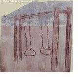 "Empty Playground" - Drypoint monotype inking 10" x 10"
